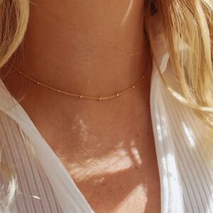 Golden Satellite Choker Necklace